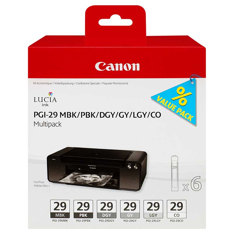 Original Canon PGI-29 Monochrome Ink Cartridge Multipack (4868B018) - Image 8