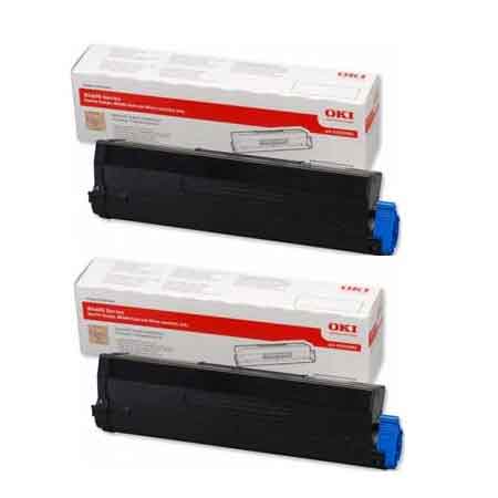 original multipack oki b4600n printer toner cartridges 2 pack -43502002