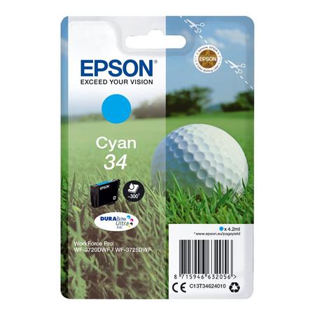 Epson Cyan C13t34624010/34 Ink Cartridge 300 Pages 4.2Ml For Wf - Image 12