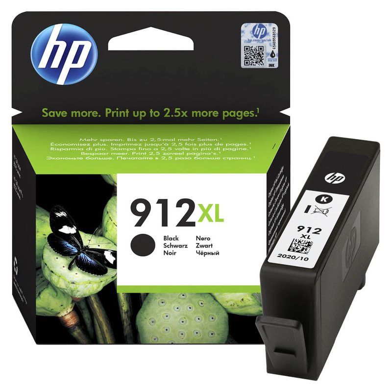 HP 912 Black Original Standard Capacity Ink Cartridge (3YL80AE