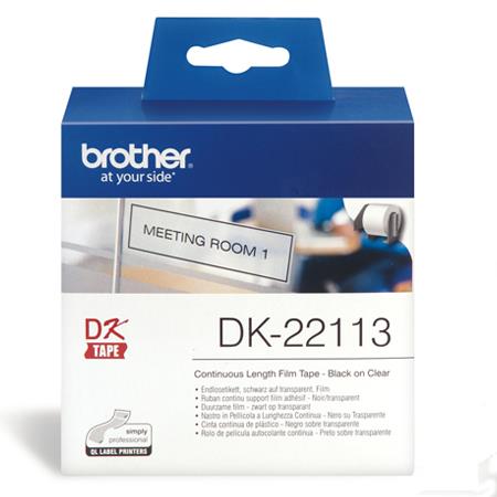 Brother Black/White Dk-22113 Original Continuous Label Tape (62Mm X 15.24M) On