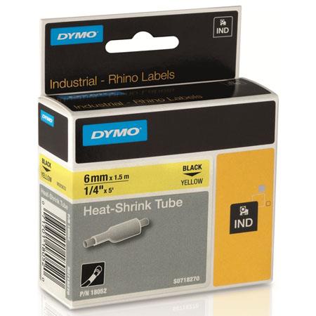 Dymo Black/Yellow 18052 (S0718270) Original Label Tape (6Mm X 1.5M) On