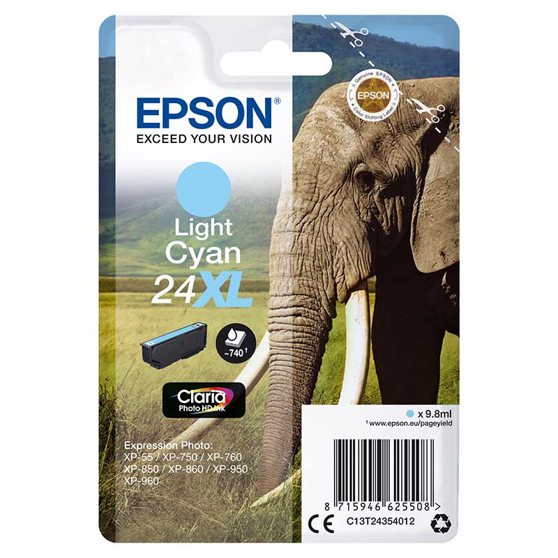 Epson 24XL Light Cyan High Capacity Ink Cartridge (C13T24354012) - Clearance - Image 4