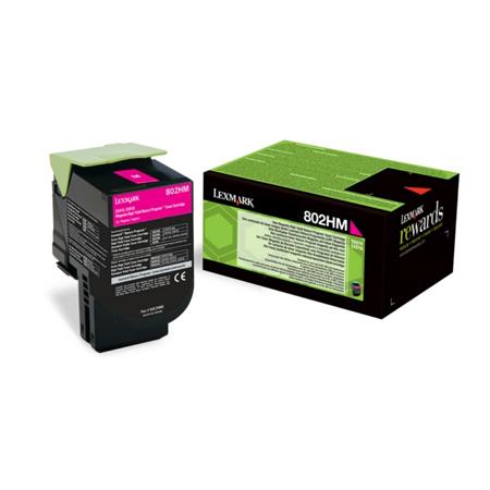Lexmark Magenta 802Hm Original High Capacity Return Program Toner Cartridge (80C2hm0)