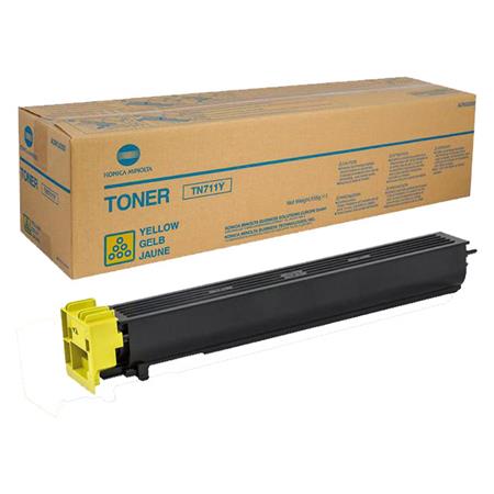 konica minolta tn-711y yellow original toner cartridge a3vu250