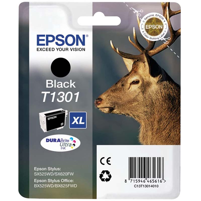 Epson T1301xl Black Stag Genuine High Yield Durabrite Ultra Ink Cartridge - Image 3