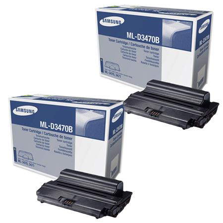 Original Multipack Samsung ML-3470ND Printer Toner Cartridges (2 Pack) -ML-D3470B