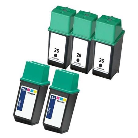 compatible multipack hp deskjet 510 printer ink cartridges 5 pack -51626a