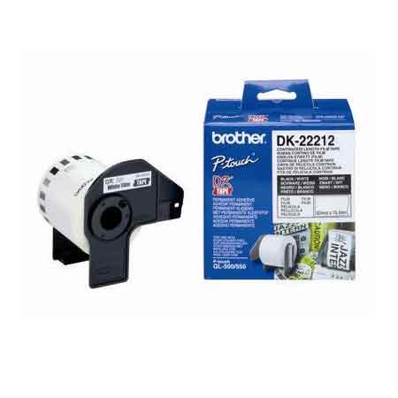 Brother Black/White Dk-22212 Original Continuous Film Tape (62Mm X 15.24M) On