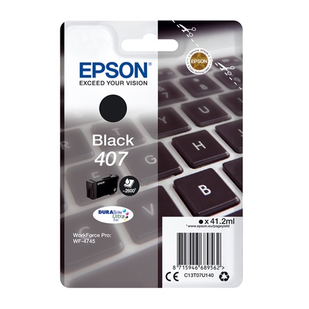 OEM Epson 407 Black Ink Cartridge C13T07U140 - Image 14