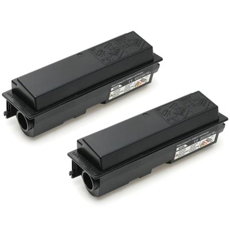 Printerinks Multicolor Compatible Epson S050435 Black Toner Cartridges (2 Pack) Twin Pack