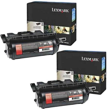 original multipack lexmark t640dtn printer toner cartridges 2 pack -0064036he