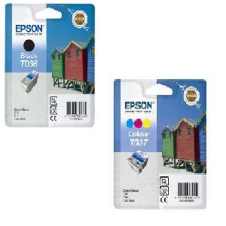 original multipack epson stylus c46 printer ink cartridges 2 pack -c13t03614010