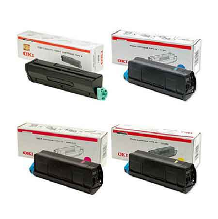 original multipack oki c5250n printer toner cartridges 4 pack -42804508