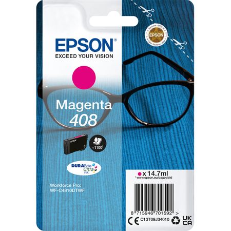 Epson Magenta 408 (T09j34010) Original Durabrite Ultra Standard Capacity Ink Cartridge (Glasses)