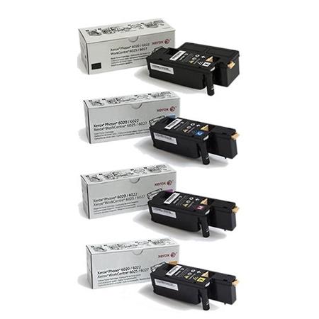 Xerox Multicolor Workcentre 6025 Printer Toner Cartridges (4 Pack) -106R02759 Multipack Original