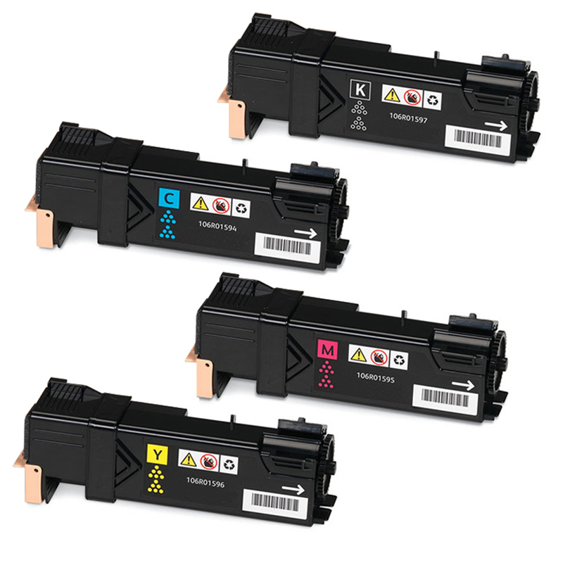 Printerinks Multicolor Compatible Xerox Phaser 6500N Printer Toner Cartridges (4 Pack) -106R01597 Multipack