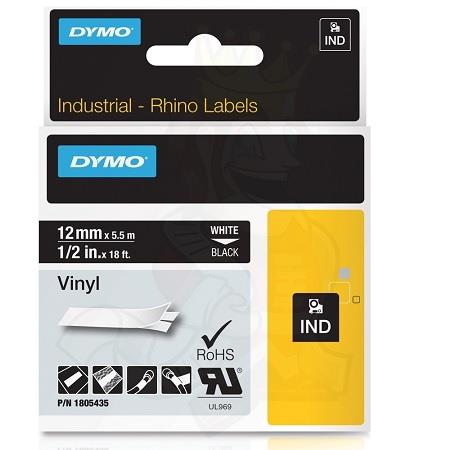 Dymo White/Black 1805435 Original Label Tape (12Mmx5.5m) On