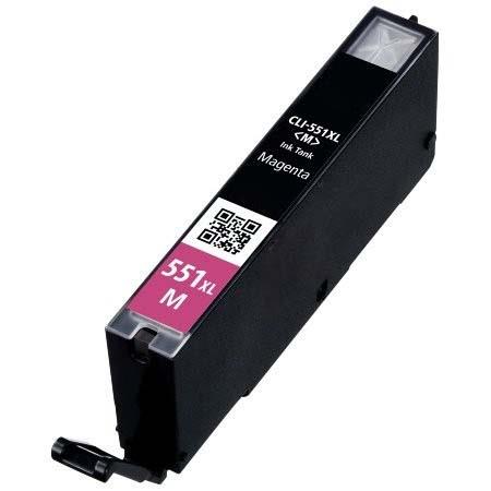 compatible magenta canon cli-551mxl high capacity ink cartridge replaces canon 6445b001