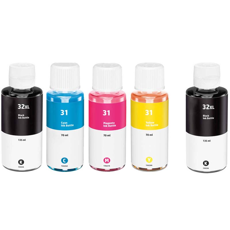 Printerinks Multicolor Compatible Hp Smart Tank 7606 Printer Ink Cartridges (5 Pack) -1Vv24ae Multipack