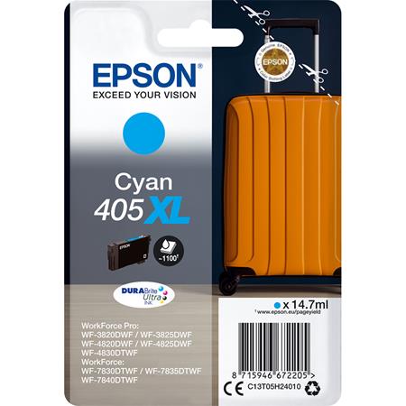 Epson Cyan 405XL (T05h240) Original Durabrite Ultra High Capacity Ink Cartridge (Suitcase)