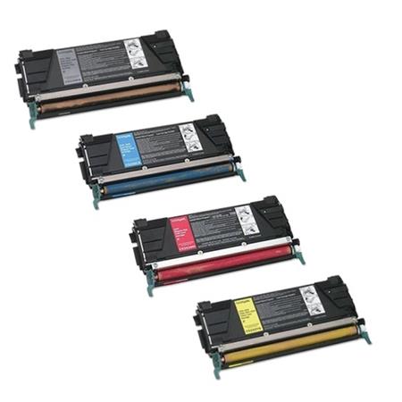 compatible multipack lexmark c524dtn printer toner cartridges 4 pack -c5220ks