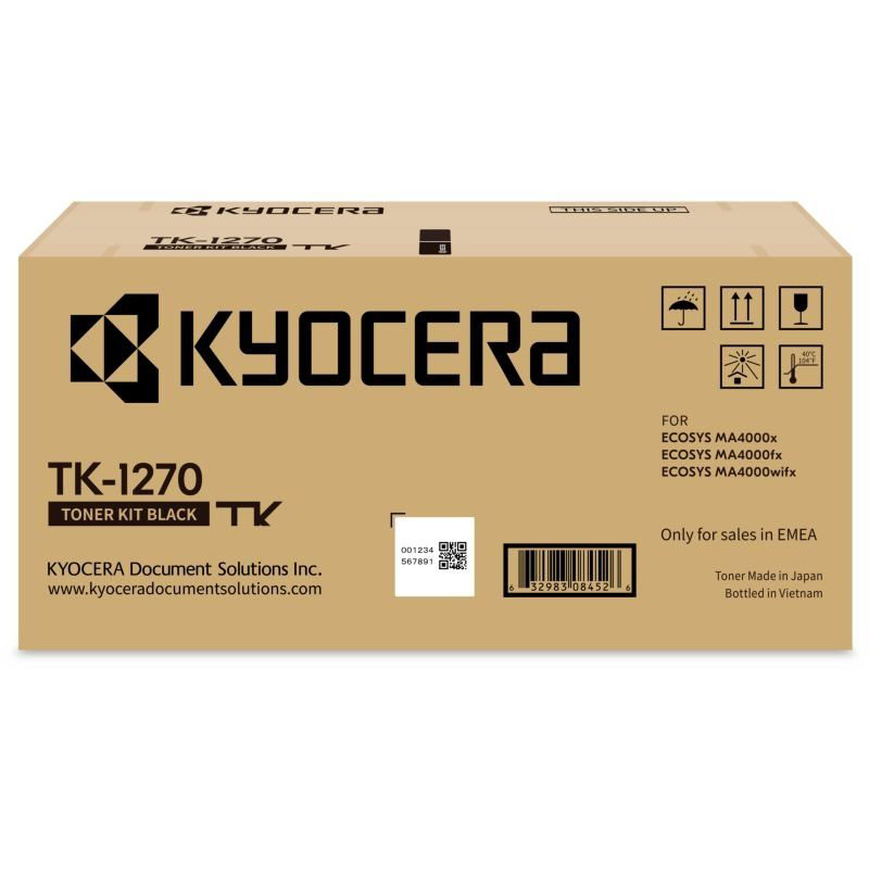 Kyocera Black Tk-1270 Original Toner Cartridge
