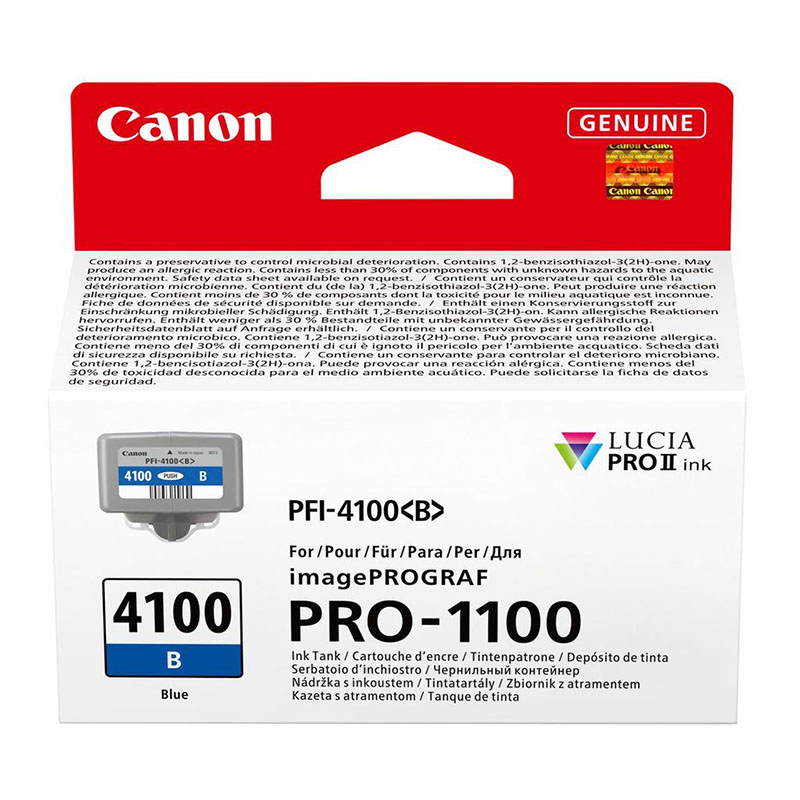 Canon Blue Pfi-4100B Original Ink Cartridge