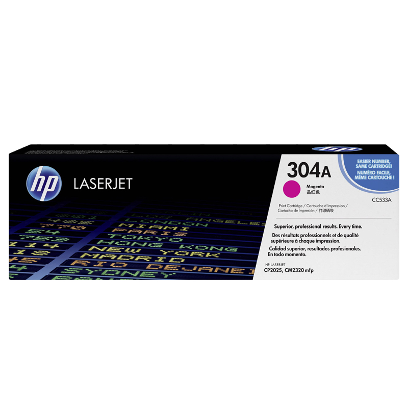 hp colour laserjet 304a magenta print cartridge with coloursphere toner cc533a