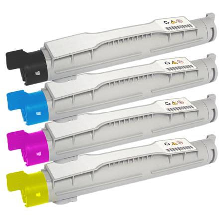 Printerinks Multicolor Compatible Xerox Phaser 6250Dp Printer Toner Cartridges (4 Pack) -106R00675 Multipack