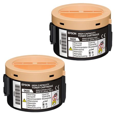 Epson Multicolor Aculaser Mx14nf Printer Toner Cartridges (2 Pack) -C13s050650 Multipack Original