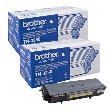 original multipack brother mfc-8880dn printer toner cartridges 2 pack -tn3280