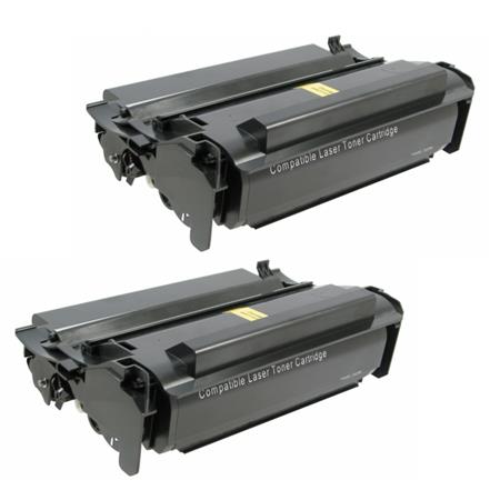 Printerinks Multicolor Compatible Lexmark 12A7410 Black Toner Cartridges (2 Pack) Twin Pack