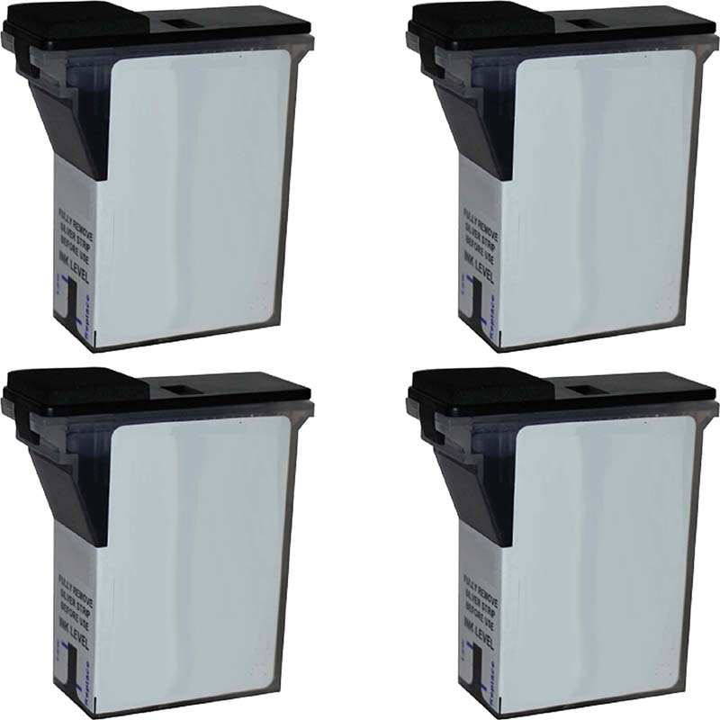 Printerinks Multicolor Compatible Pitney Bowes 797-0B Blue Ink Cartridges (4 Pack) Quad Pack