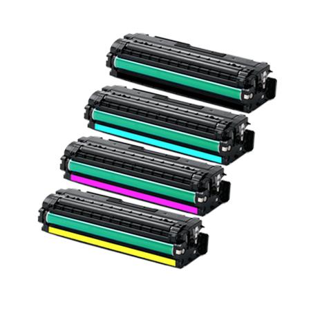 Compatible Multipack Samsung CLX-6260FW Printer Toner Cartridges (4 Pack) -CLT-K506L/ELS