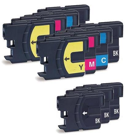 Printerinks Multicolor Compatible Brother Mfc-J410 Printer Ink Cartridges (11 Pack) -Lc985bk Multipack