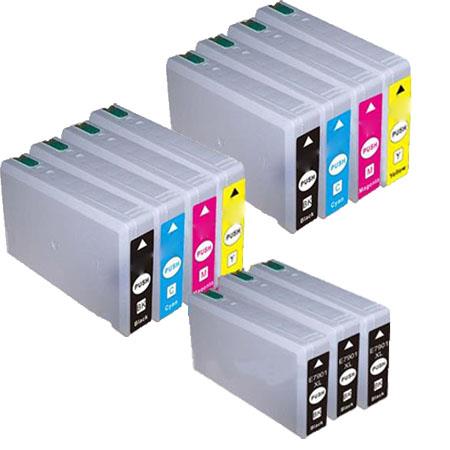 Printerinks Multicolor Compatible Epson Workforce Pro Wf-5690Dwf Printer Ink Cartridges (11 Pack) -C13t789140 Multipack