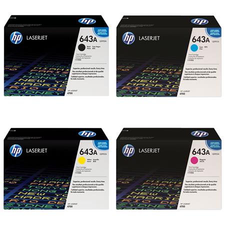 Hp Multicolor Colour Laserjet 4700N Printer Toner Cartridges (4 Pack) -Q5950a Multipack Original