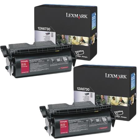 Lexmark Multicolor Optra T520 Printer Toner Cartridges (2 Pack) -12A6730 Multipack Original
