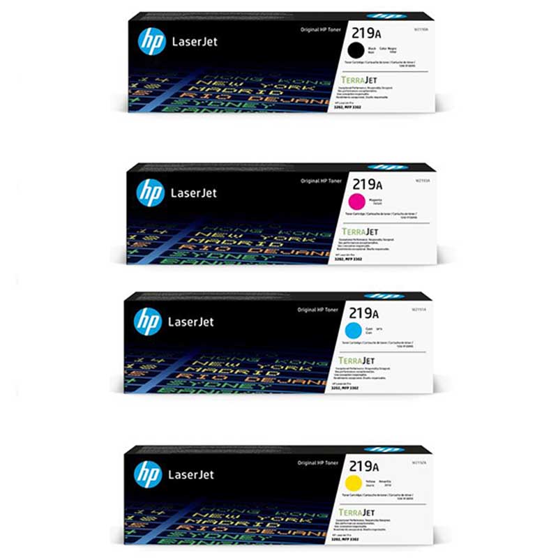 Hp Multicolor Laserjet Pro 3202Dw Printer Toner Cartridges (4 Pack) -W2190a Multipack Original