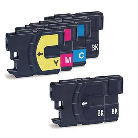 Printerinks Multicolor Compatible Brother Mfc-J415w Printer Ink Cartridges (6 Pack) -Lc985bk Multipack