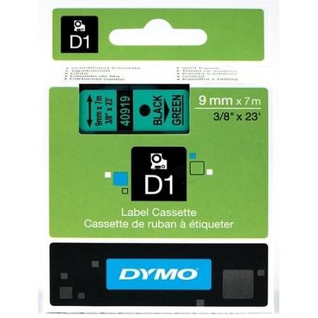 Dymo Black/Green 45019 (S0720590) Original Label Tape (12Mm X 7M) On