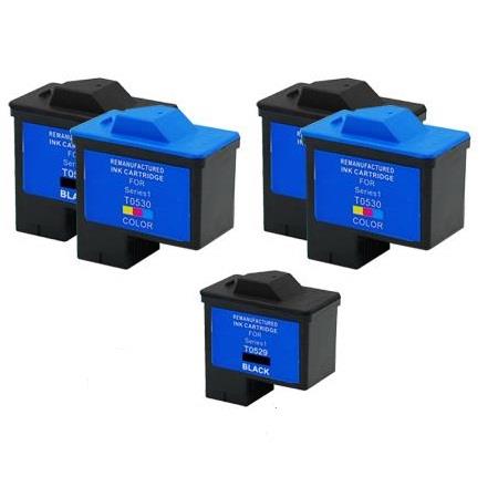 compatible multipack dell a920 printer ink cartridges 5 pack -t0529